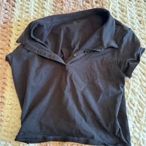 Alo yoga collared cropped golf shirt size M